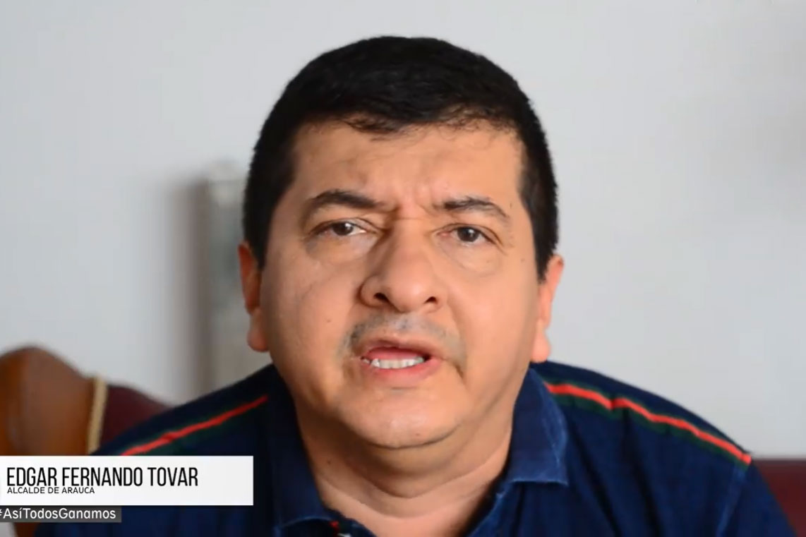 Edgar Fernándo Tovar, alcalde de Arauca