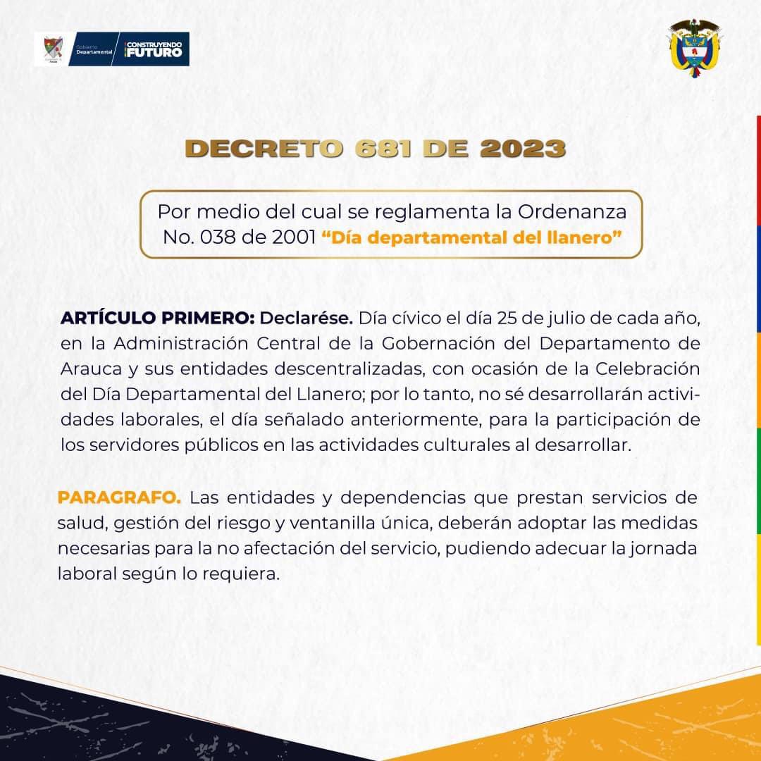 Decreto 681 del 2023
