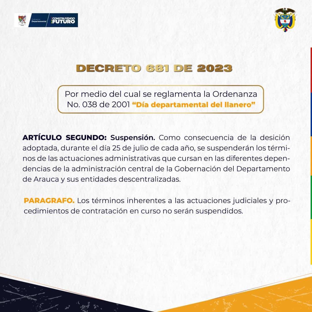 Decreto 681 del 2023