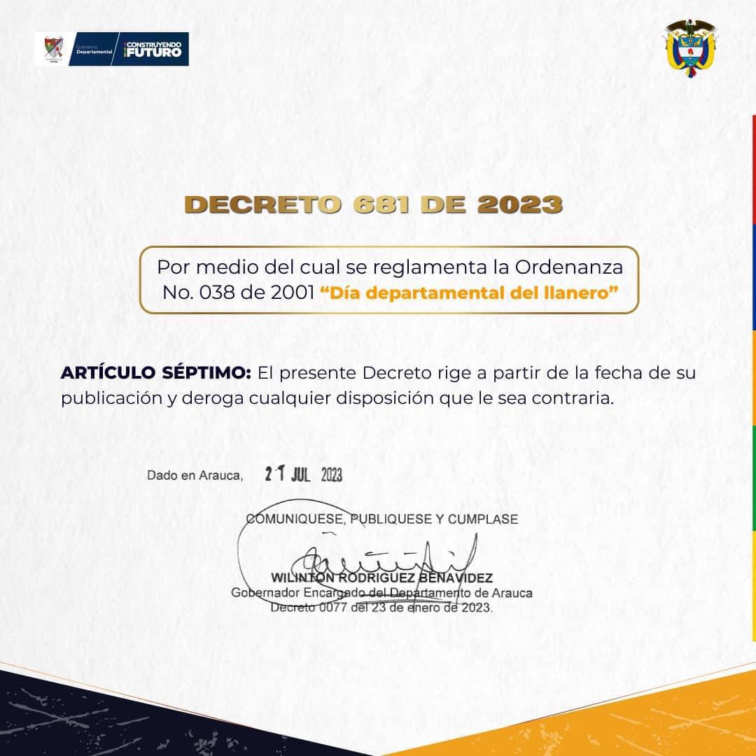 Decreto 681 del 2023