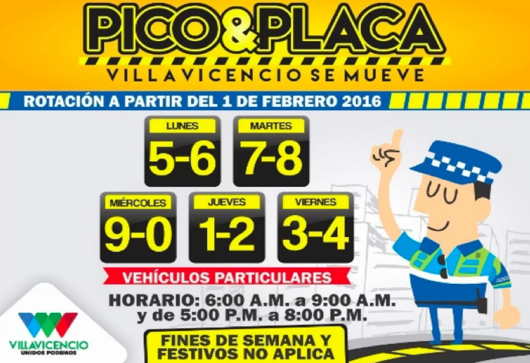La primera semana hábil de febrero, comprendida entre el lunes primero y el viernes 5, se dedicará para desarrollar labores pedagógicas en la implementación de las modificaciones a la medida de Pico y Placa.