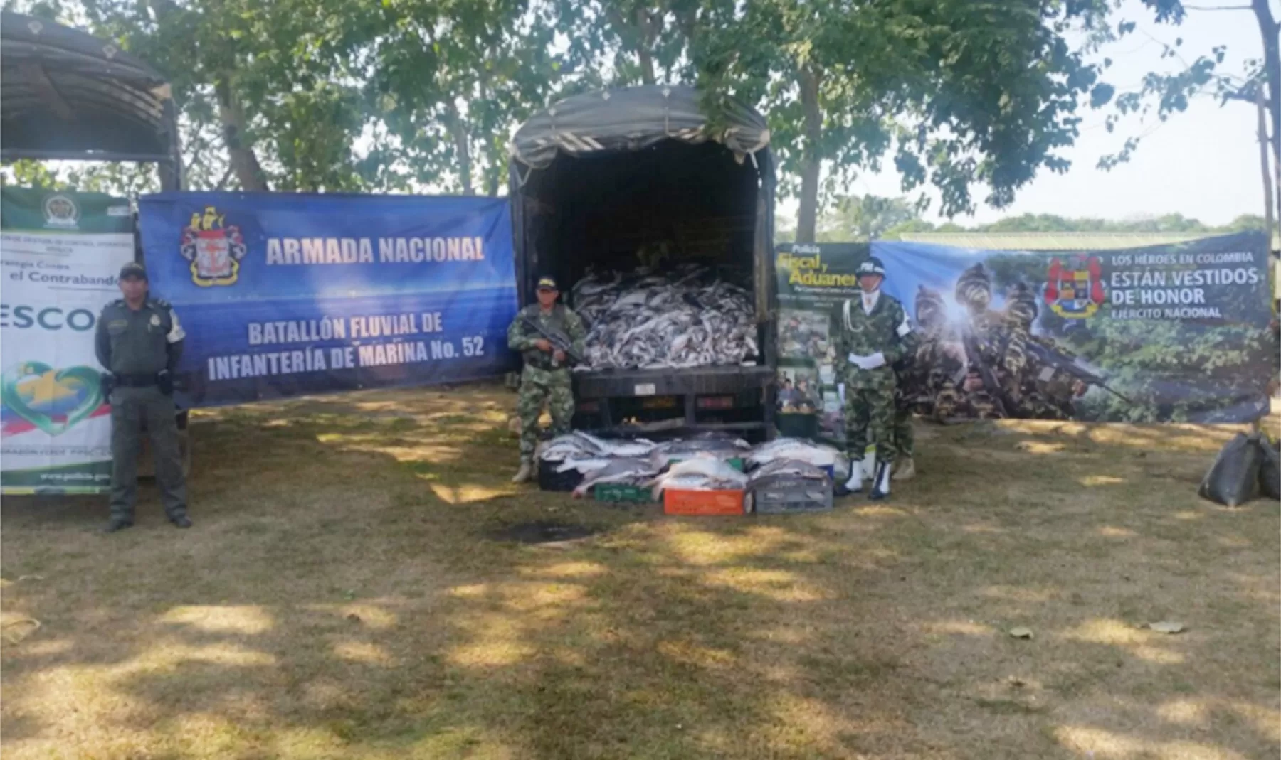 Cinco toneladas de pescado de origen venezolano incautado por las autoridades a orillas del río Arauca, sería donado a familias de barrios vulnerables del municipio de Arauca.