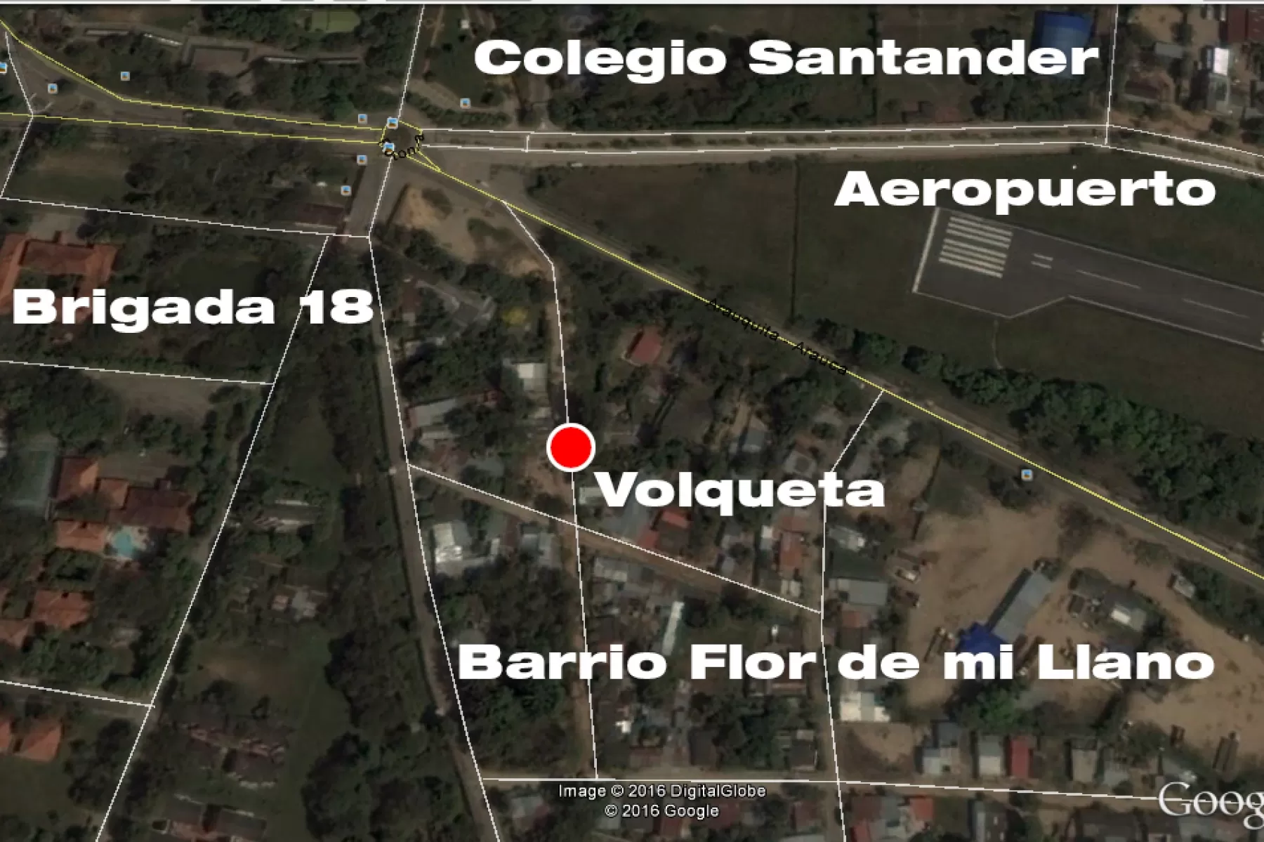 Ubicación de volqueta desde donde enviaron explosivos a la Brigada 18 de Arauca.