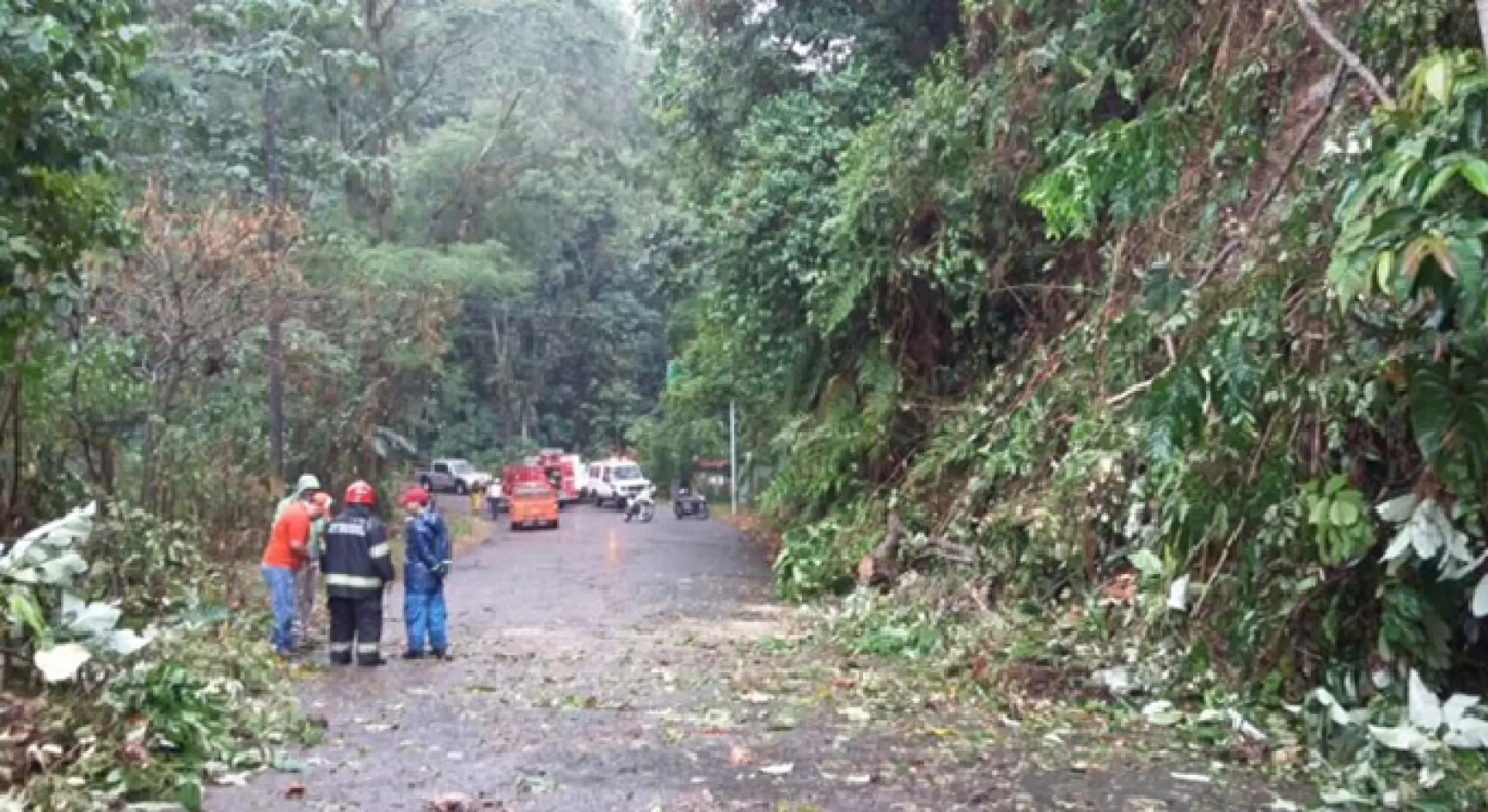 Un deslizamiento de piedras y árboles provocó en la mañana de este miércoles la interrupción total del tránsito de vehículos por la antigua vía de salida hacia el municipio de Restrepo.