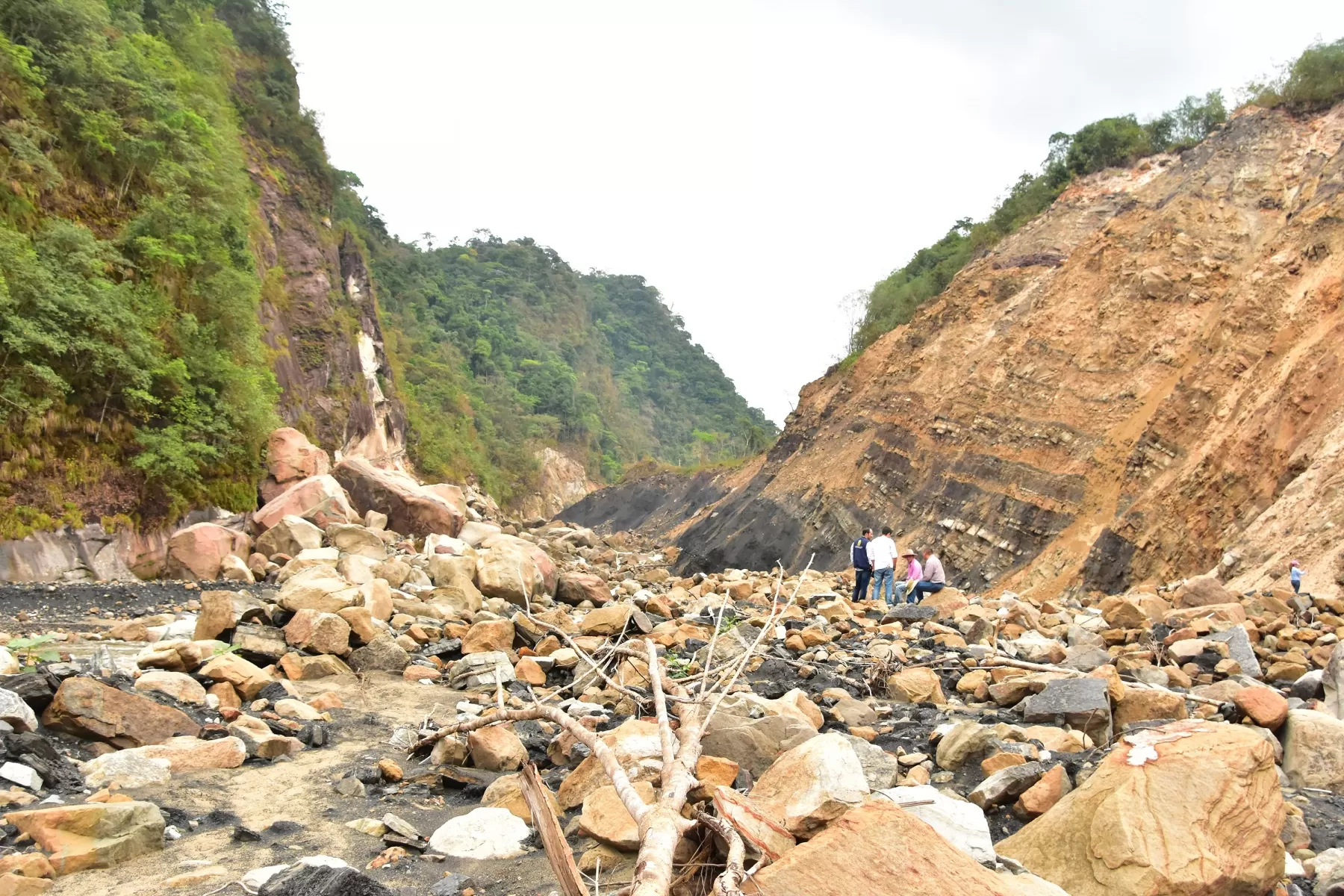 Parte final del represamiento del río Upía en Sabanalarga, Casanare.