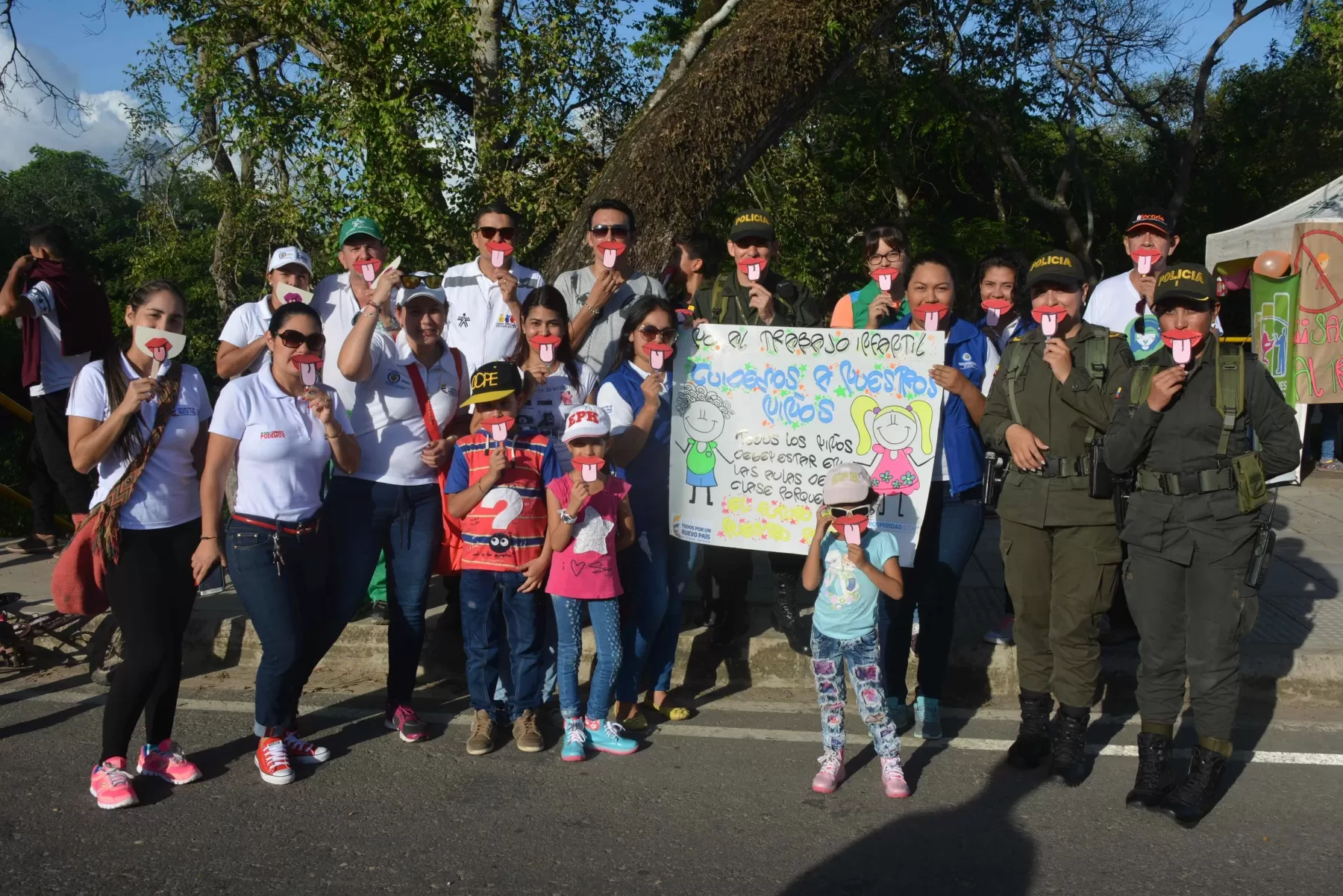 Actividad para rechazar el trabajo infantil en el departamento de Arauca.