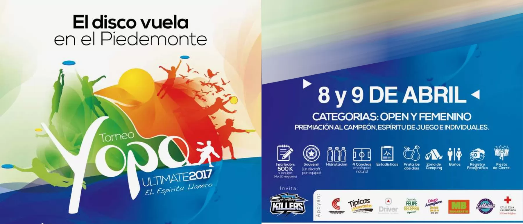 Equipos de Ultimate - Frisbee procedentes de cinco departamentos (Boyacá, Cundinamarca, Santander, Meta y Casanare) se darán cita en Yopal este 8 y 9 de abril.