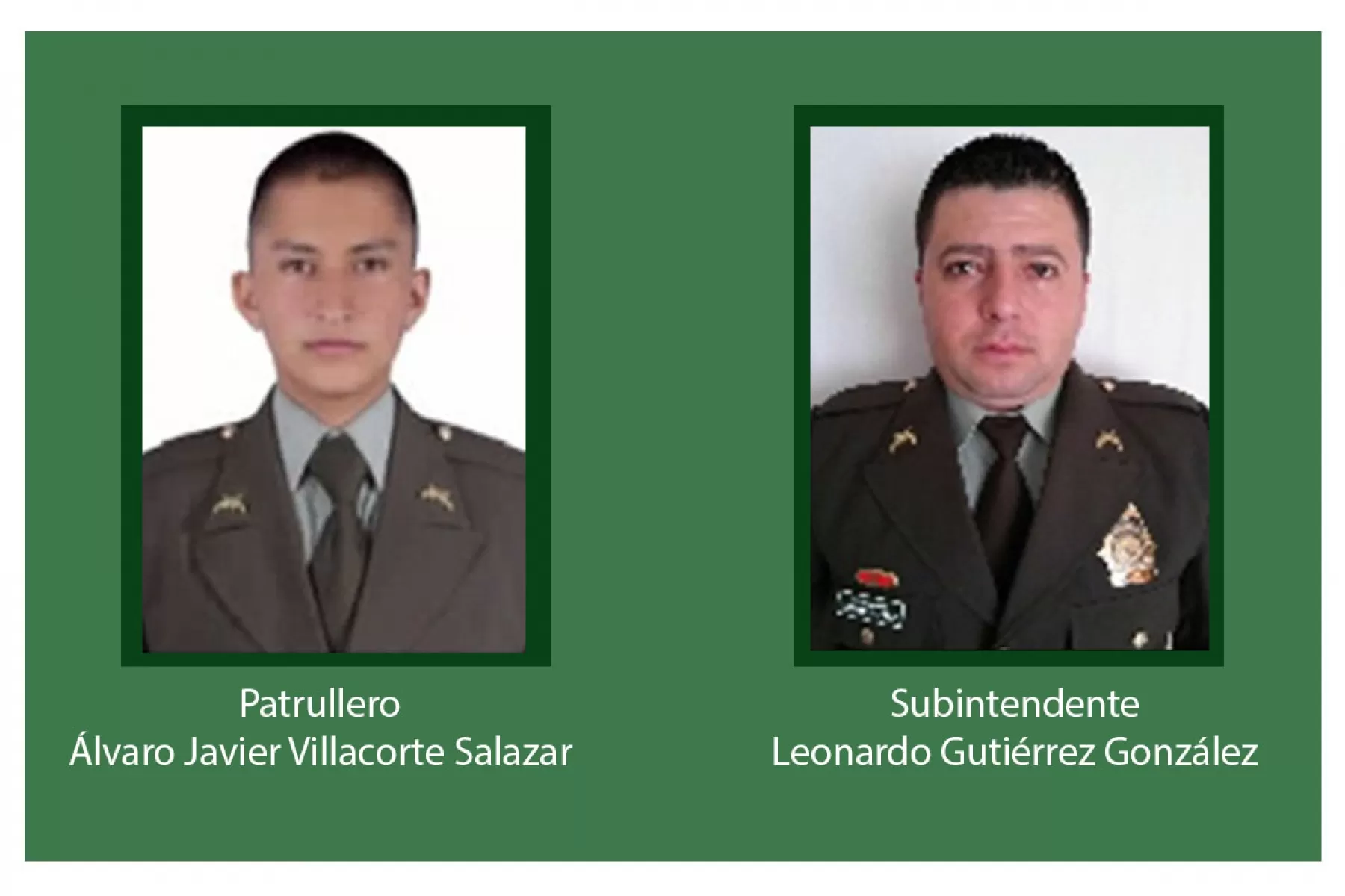 Dos policías asesinados en La Macarena departamento del Meta.