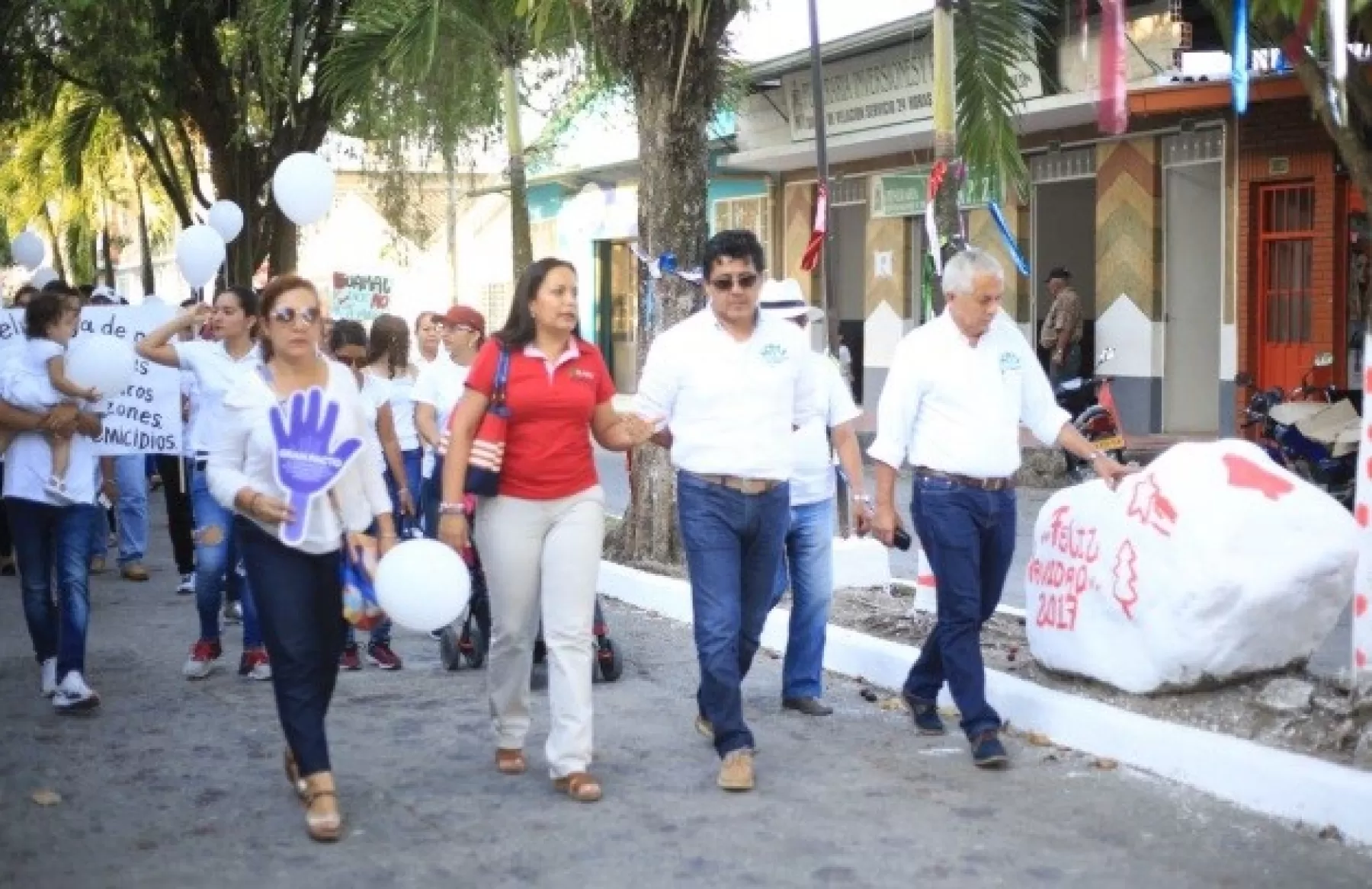 La Secretaría de la Mujer y Equidad de Género del Meta respaldó la manifestación que se llevó a cabo por las principales calles del municipio de Guamal, Meta.