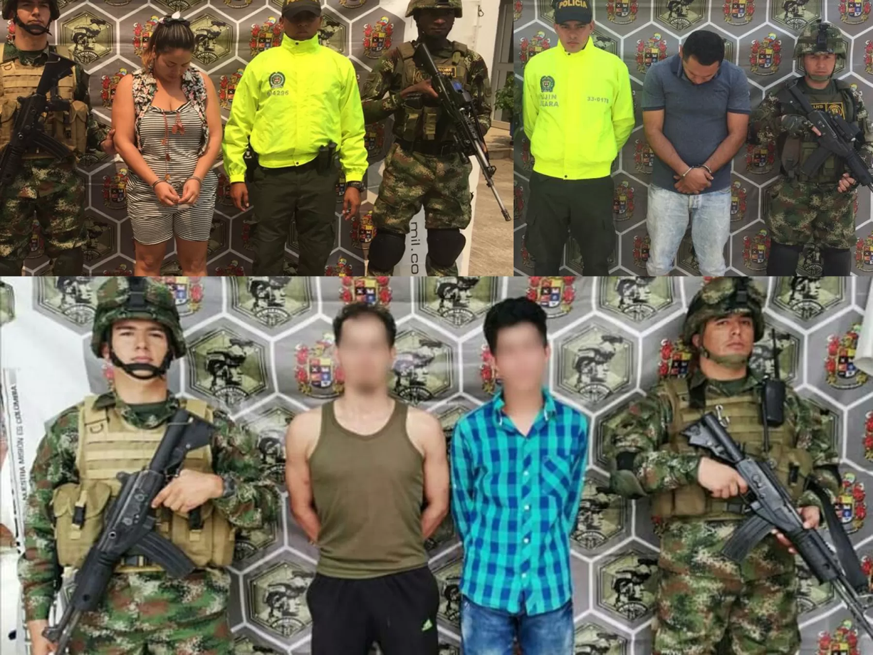 Cuatro presuntos integrantes del ELN capturaron las autoridades en el municipio de Saravena.