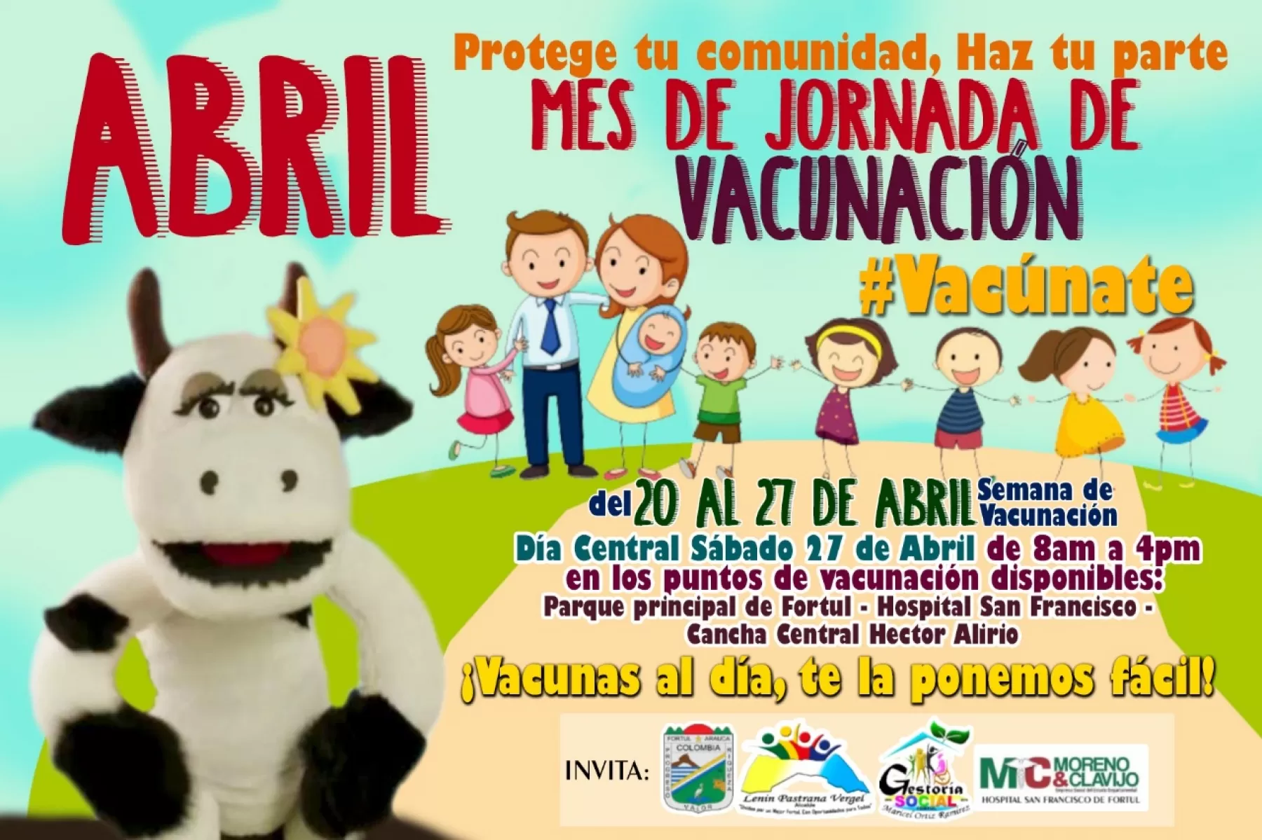 El próximo martes 23 de abril, la Unidad de Salud de Arauca, realiza el lanzamiento de la jornada de vacunación de las Américas.