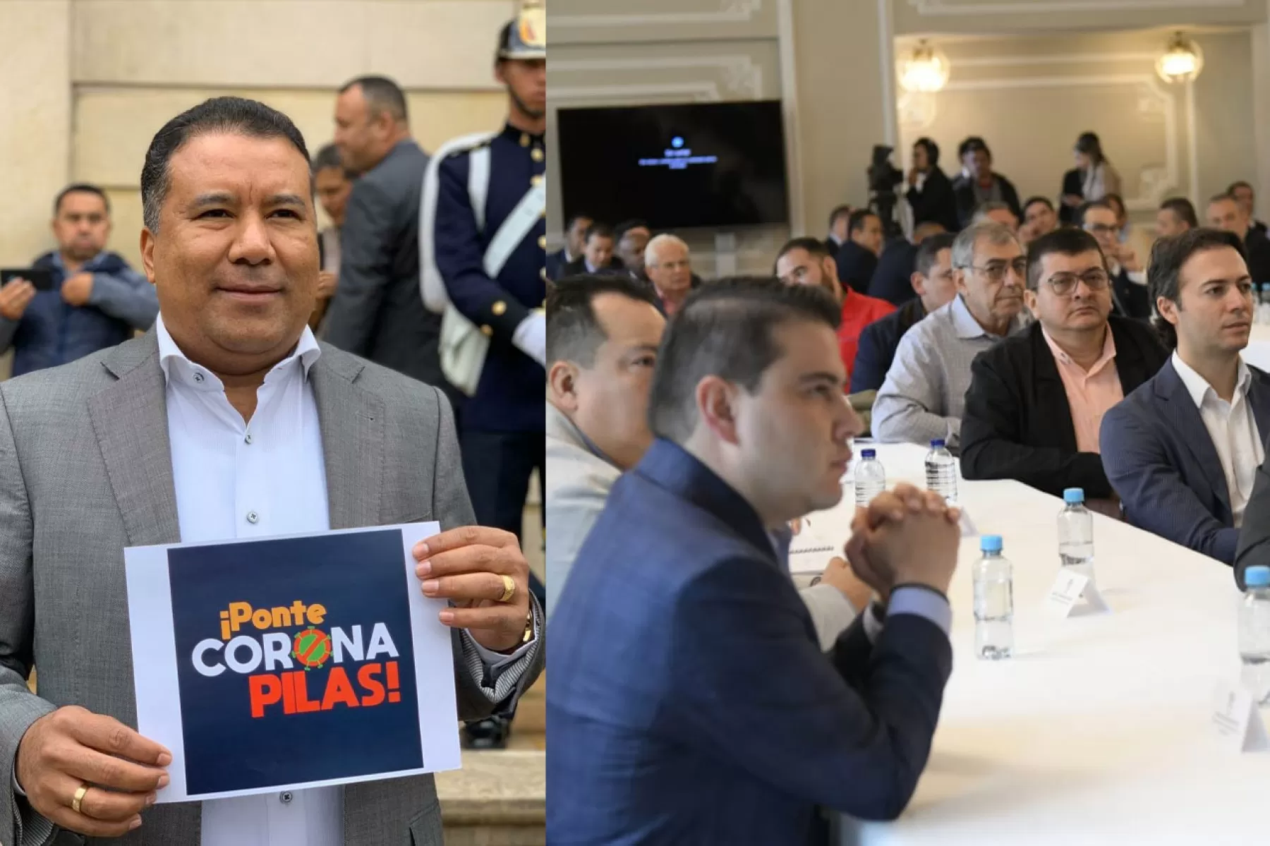 Facundo Castillos Cisneros y Edgar Tovar Pedraza, anunciaron que entraron en cuarenta porque ellos también asistieron a reunión en la Casa de Nariño, donde estuvo presente el alcalde de Popayán quien dio positivo para el coronavirus COVID-19.