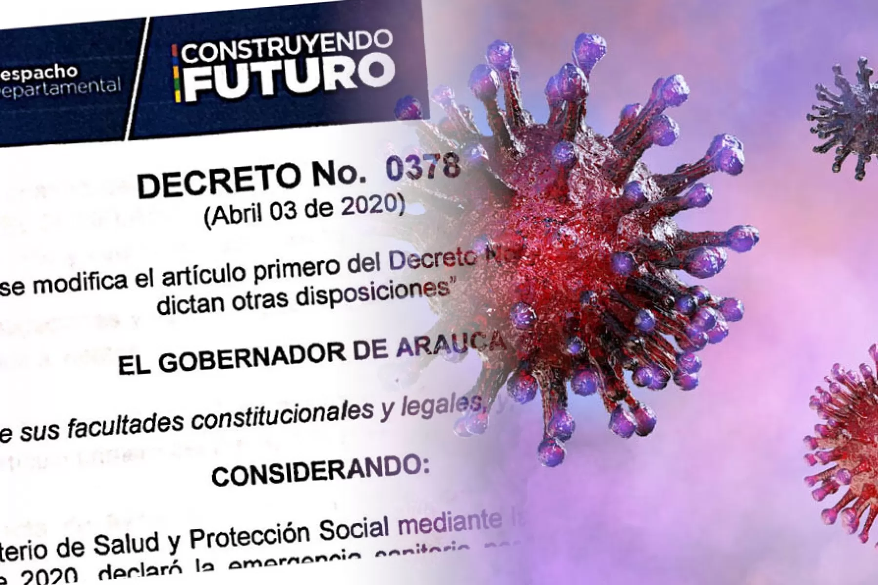Nuevas medidas para prevenir el coronavirus Covid-19 adoptó la gobernación de Arauca, aumento de las horas del toque de queda y modificación del pico y cédula.