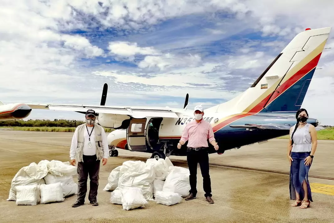 Patrulla Aérea Colombiana llevó a Yopal elementos de protección para el personal de salud