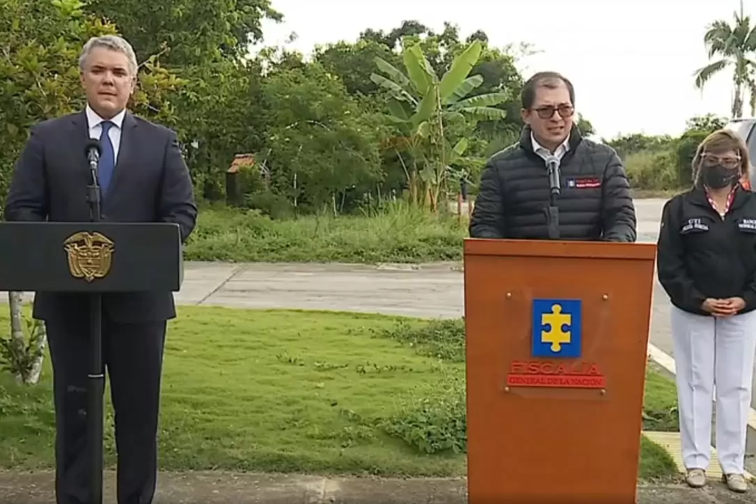 Fiscal. Francisco Barbosa y el presidente Iván Duque, desde Arauca esclarecieron asesinato de cinco personas.