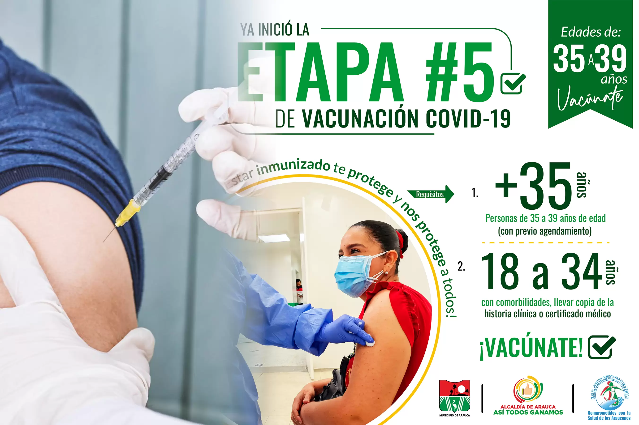 En Arauca avanza la Etapa 5 de vacunación contra el Covid-19