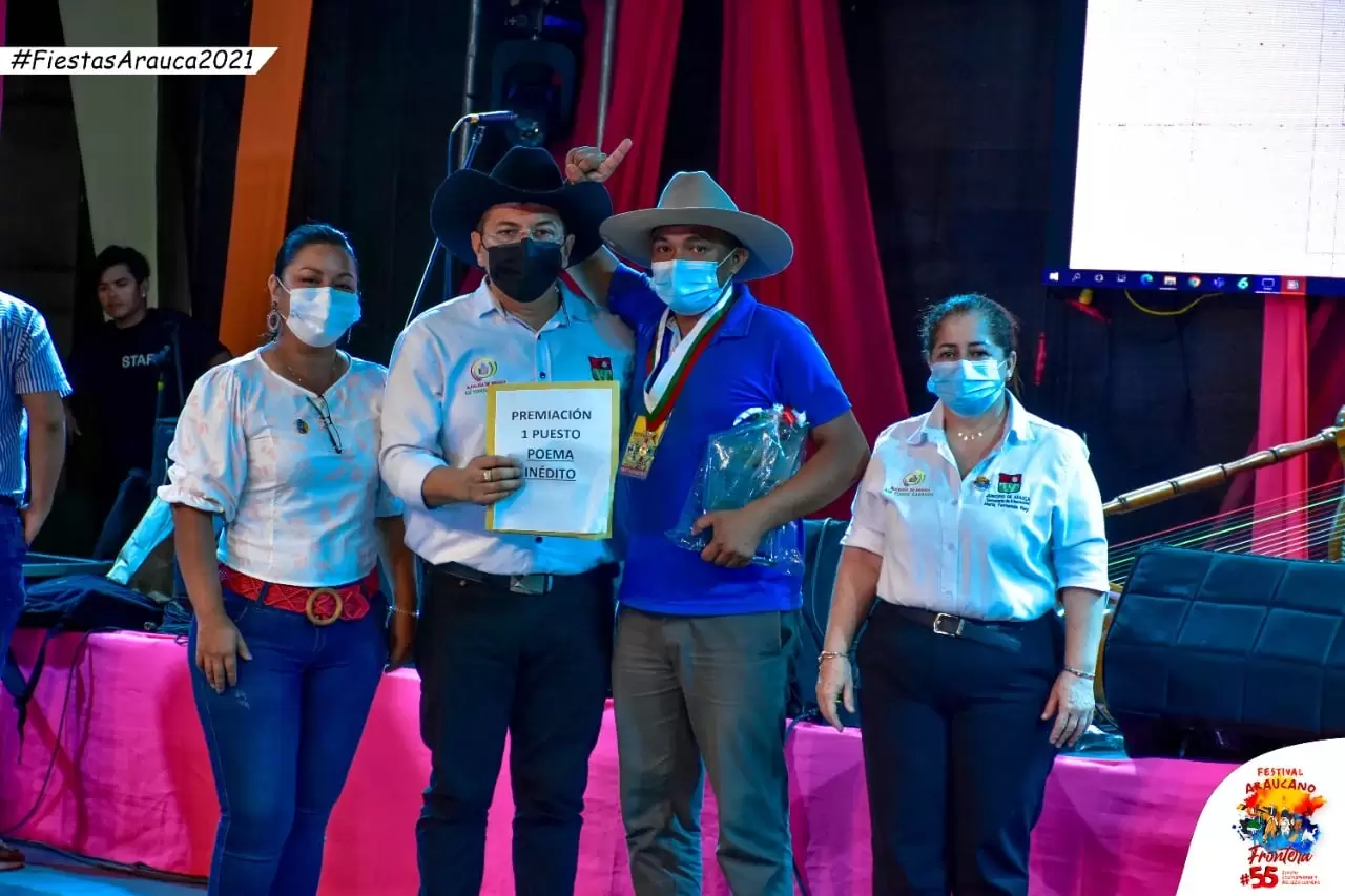 Primer puesto Abel Mojica, tema: Aportes Magistrales  de Arauca, Colombia