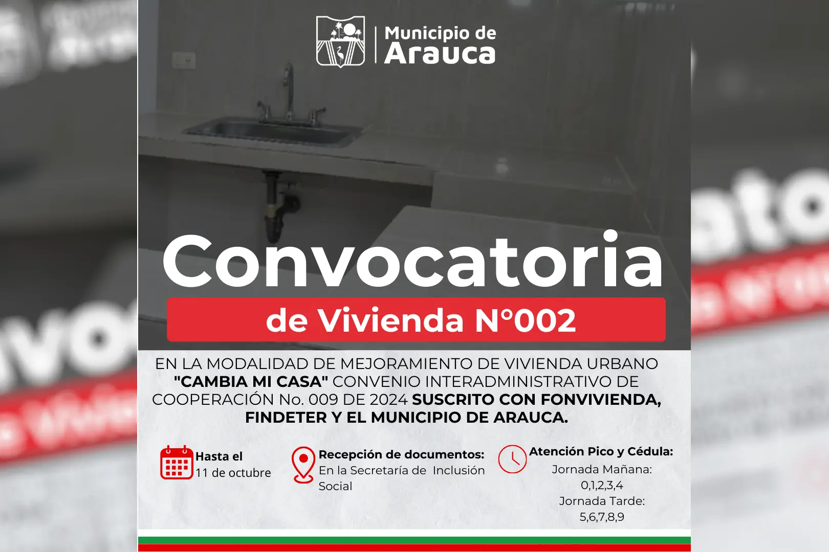 Alcaldía de Arauca abre convocatoria para el mejoramiento de 180 viviendas urbanas