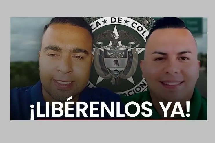 Yordin Fabián Pérez Mendoza y Franklin Esley Hoyos Murcia policías secuestrados en Tame, Arauca.