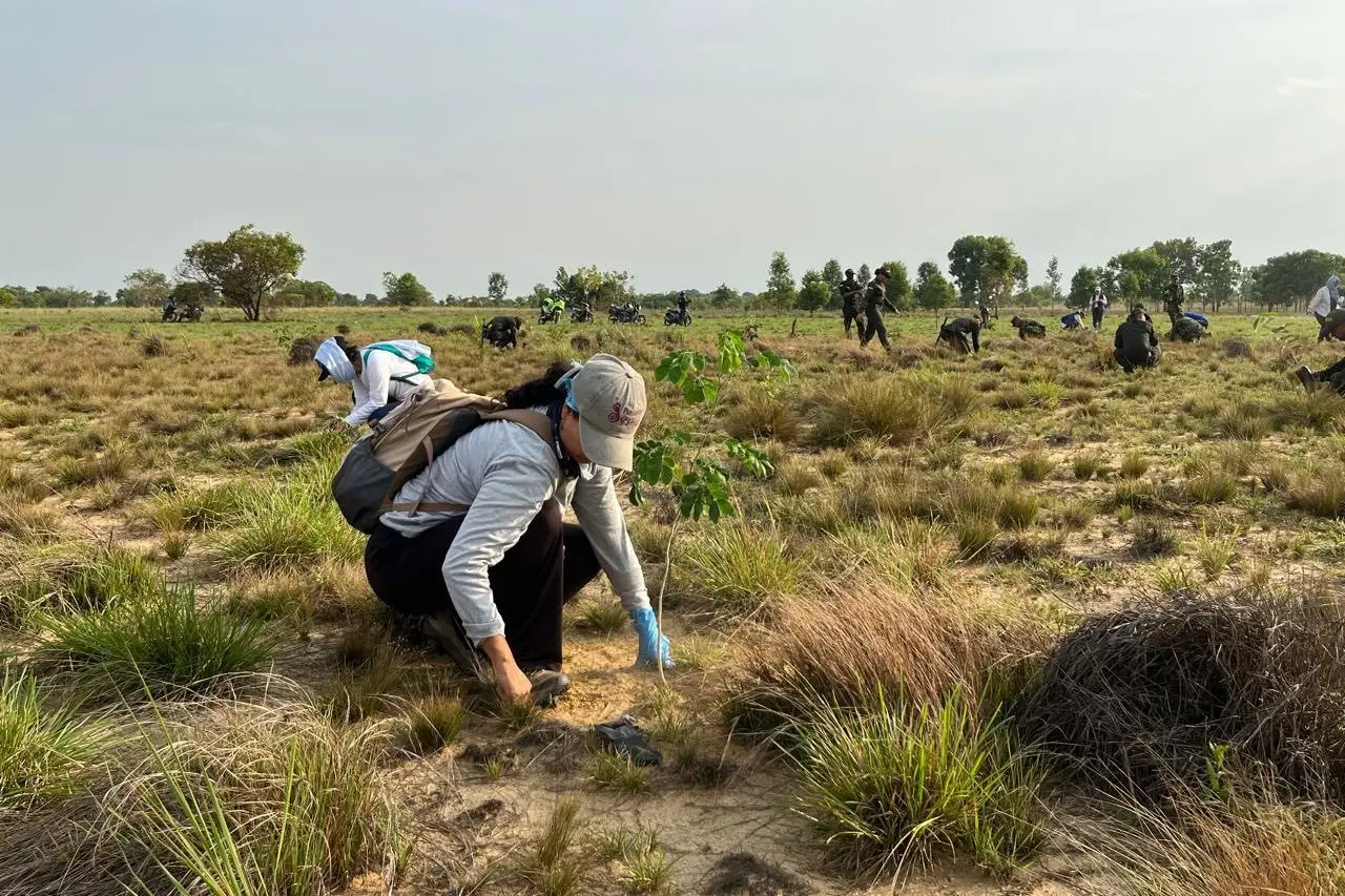 Entidades como Corporinoquia y la fuerza pública acompañaron la jornada ambiental.