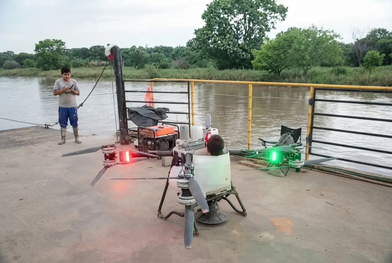 En un dron en Puerto Gaitán, Meta