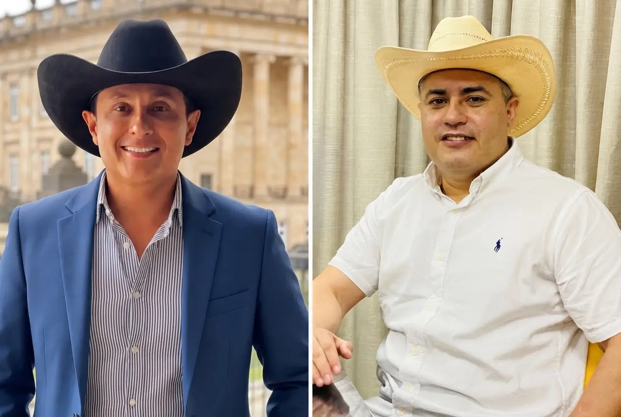 Izquierda de la imagen, Leandro Vargas, Partido Centro Democrático; Derecha de la imagen, Hernán Camacho, Partido Liberal.