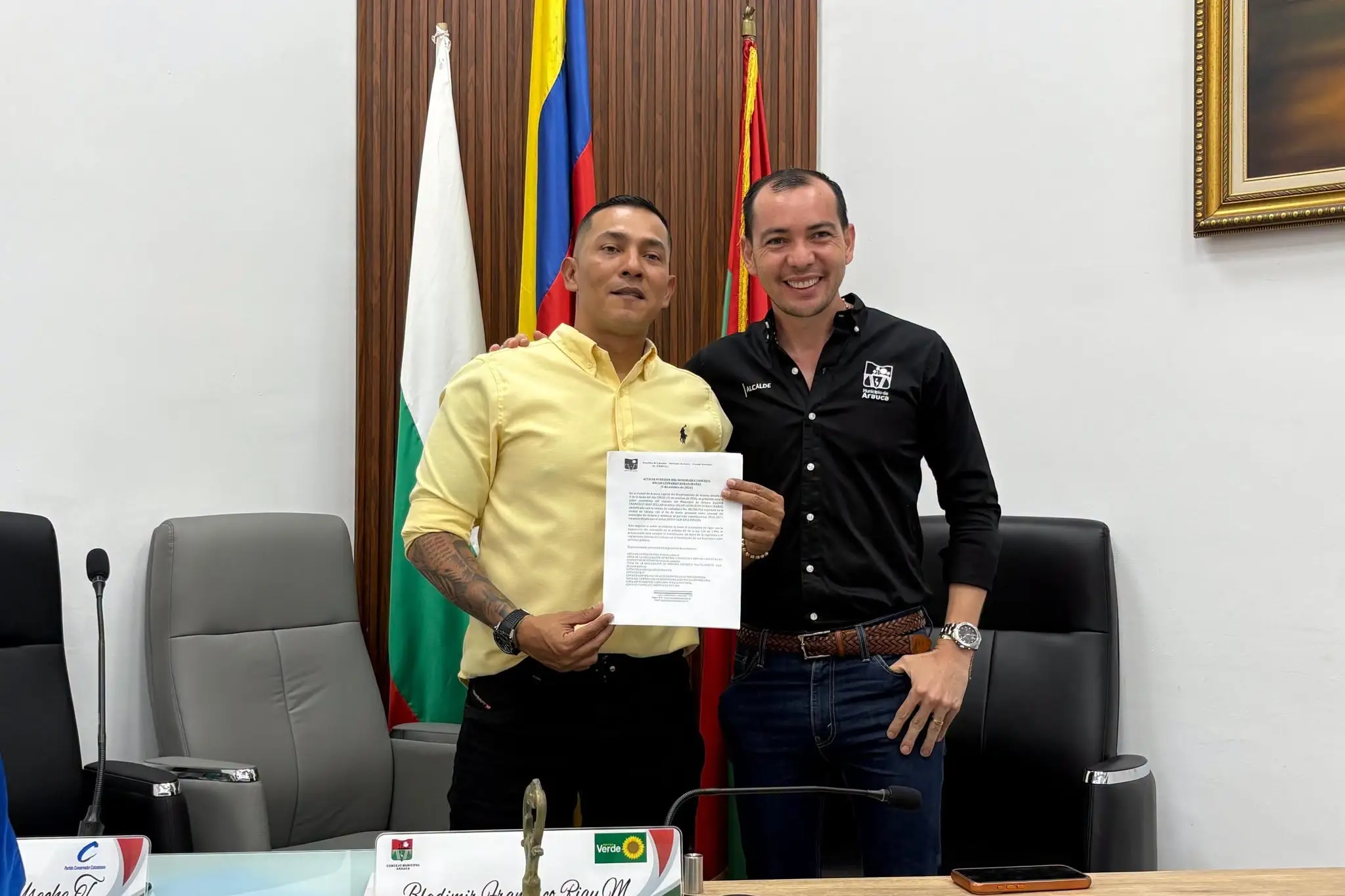 Nuevo concejal asumió su curul en el Concejo Municipal de Arauca