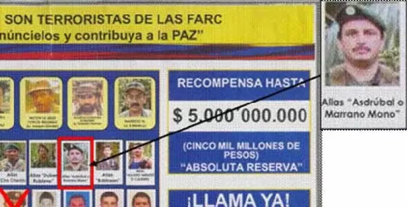 <p>Afiche de b&uacute;squeda de jefes de las FARC.</p>