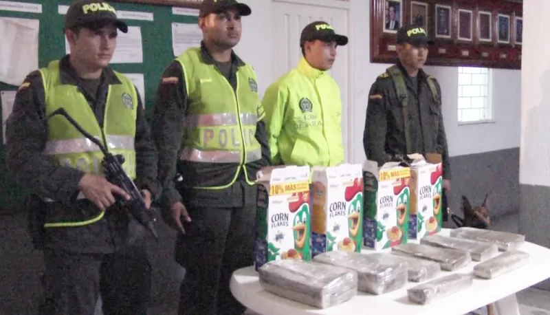 La cocaína había sido camuflada en cajas de cereal de una marca venezolana.