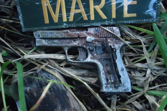 Un arma contenía el paquete.