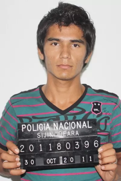 Jhon Alexander Algarra, de 21 años capturado en un puesto de votación en Saravena.