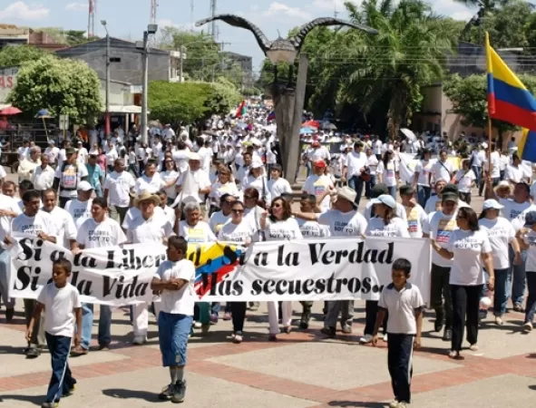 Arauca marchó contra el secuestro y las Farc.