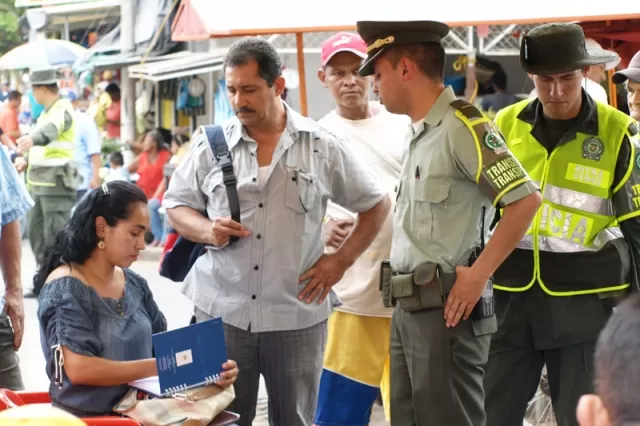Actividad realizada en el sector de la plaza de mercado de Arauca.