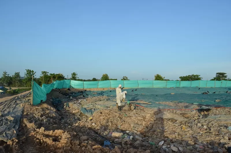 Esta es la celda que queda disponible para depositar basuras por un mes aproximadamente. Arauca produce un promedio de 35 toneladas de basura diarias.