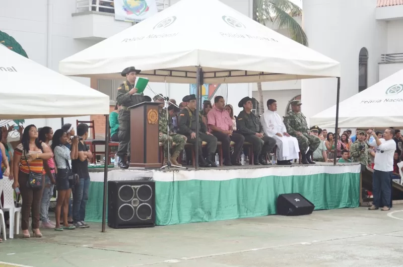 La juramentación de los auxiliares bachilleres fue realizada en el comando departamental de Policía Arauca.