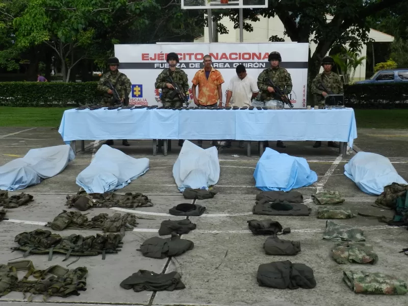 Los cinco presuntos guerrilleros muertos eran de la compañía Drigelio Almarales y de la columna móvil Alfonso Castellanos de las Farc.