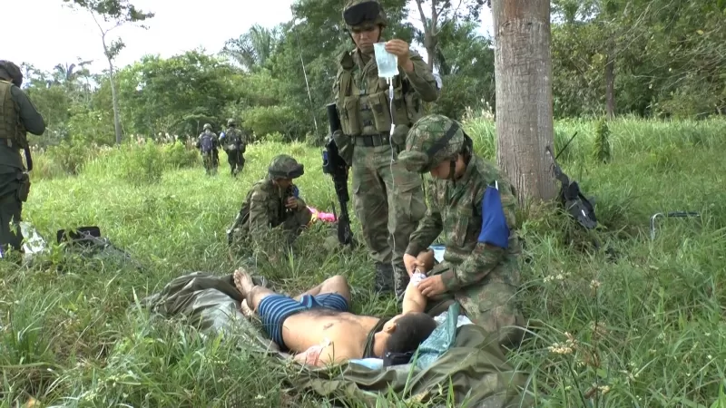 El guerrillero herido es conocido con el alias de Jhon