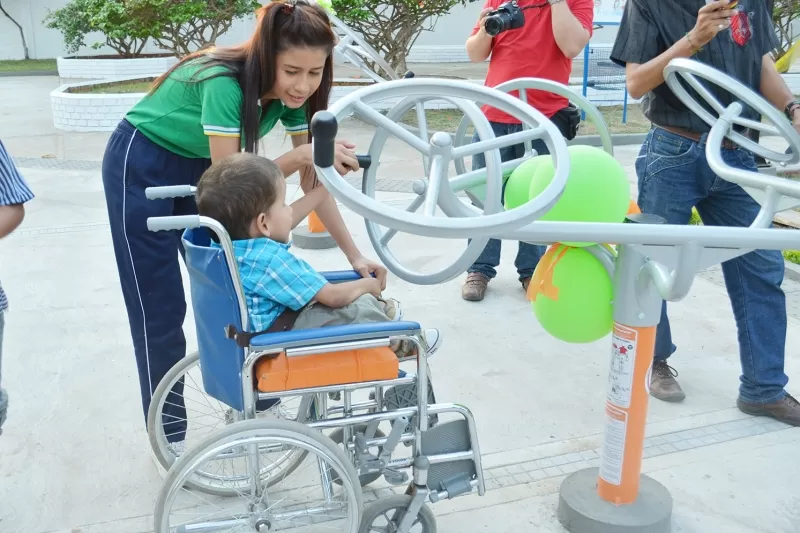 Inaugurado en el sector de las Corocoras cuenta con 15 máquinas de rehabilitación, un instructivo en cada una para su uso y lectura en braille.