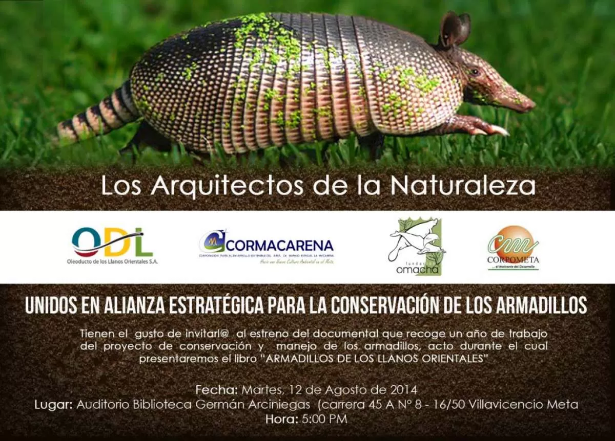 Presentan  la primera edición del libro “ARMADILLOS DE LOS LLANOS ORIENTALES”.