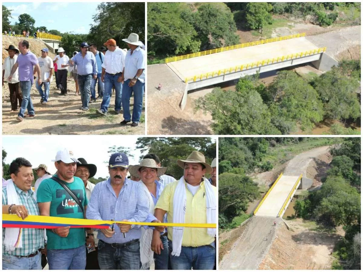 Entrega de un puente vehicular sobre el caño Surimena, a la altura de la vereda Cumaco, zona rural del municipio de Orocué.