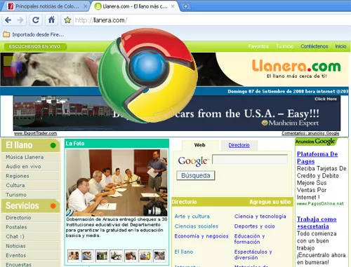 <p><em>Chrome de Google</em></p>