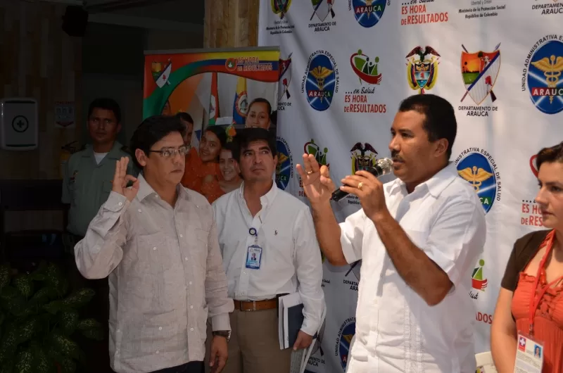 Hugo Vásquez Niño, toma posesión como gerente de la Unidad de Salud de Arauca.