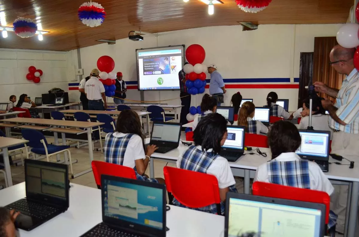 La aula para el aprendizaje puesta en funcionamiento en El Centro de Desarrollo Rural de la localidad.