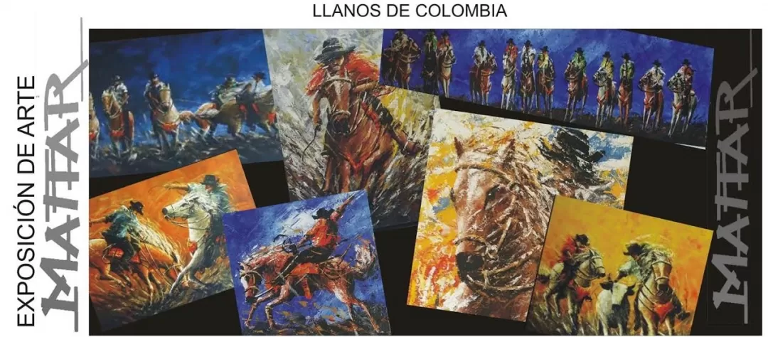 Exposición de artes plásticas denominada “Llanos de Colombia”, del Maestro Aldemar Guarín Mattar, hijo del vecino Departamento del Vichada.
