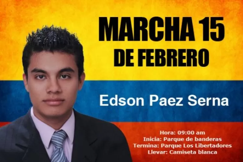 La marcha para pedir la libertad de Edson se realiza en Villavicencio