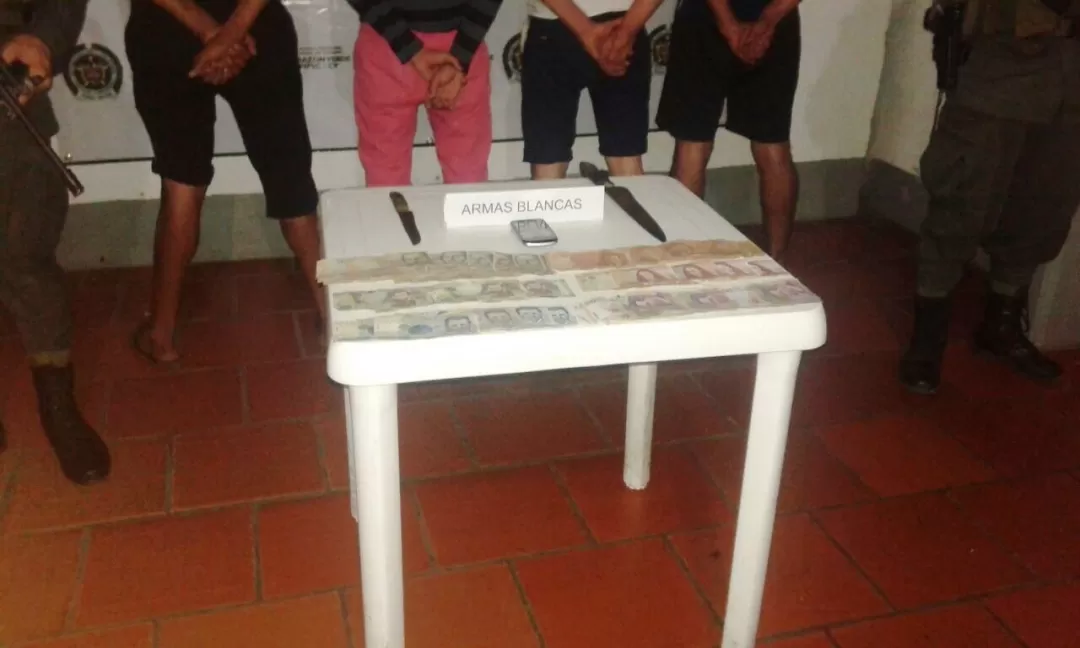 Armas y elementos incautados en Tame, Arauca.