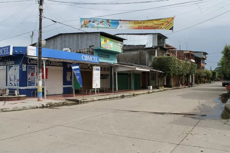Calles solitarias en los municipios que han vivido más fuertemente el paro armado que ELN anunció por sus cumpleaños en el departamento de Arauca.
