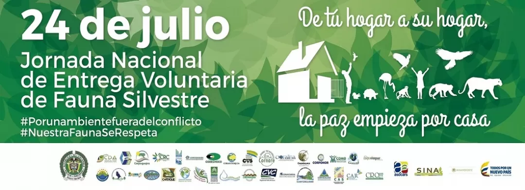 Alcaldía de Yopal se une este viernes 24 de julio a la Gran Jornada Nacional de Entrega Voluntaria de Fauna Silvestre y Doméstica