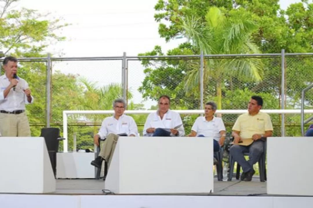 Contrato plan para el posconflicto propuso presidente Santos en el departamento del Meta.