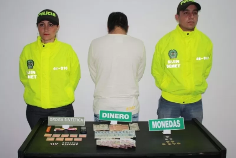 El expendedor de drogas sintéticas fue capturado por la Policía en un operativo de registro en discotecas de Acacías, Meta.